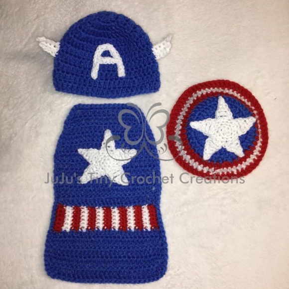 Crochet Infant American Superhero Costume